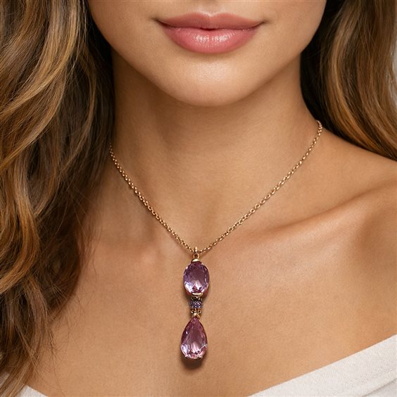 Collana Lucos Donna in Argento Topazio ESCO 761-ROSA - ESCO 761-ROSA